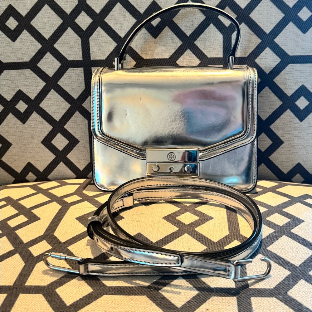 FIRM PRICE Tory Burch Mirror Metallic Purse